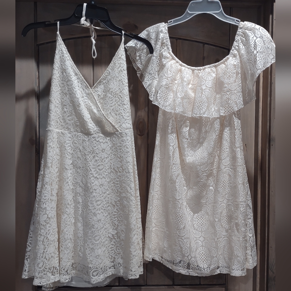 White lace dress set szM